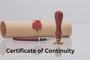 Certificate of Continuity